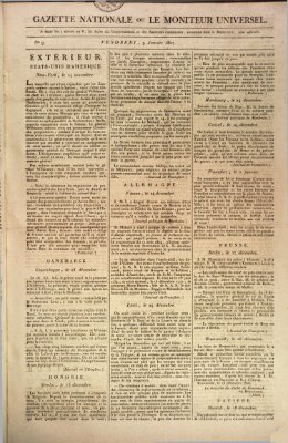 Gazette nationale, ou le moniteur universel (Le moniteur universel) Freitag 9. Januar 1807