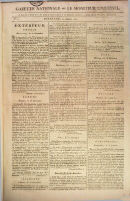 Gazette nationale, ou le moniteur universel (Le moniteur universel) Sonntag 11. Januar 1807