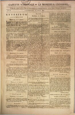 Gazette nationale, ou le moniteur universel (Le moniteur universel) Freitag 23. Januar 1807