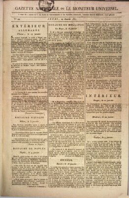 Gazette nationale, ou le moniteur universel (Le moniteur universel) Donnerstag 29. Januar 1807