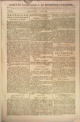 Gazette nationale, ou le moniteur universel (Le moniteur universel) Mittwoch 4. Februar 1807