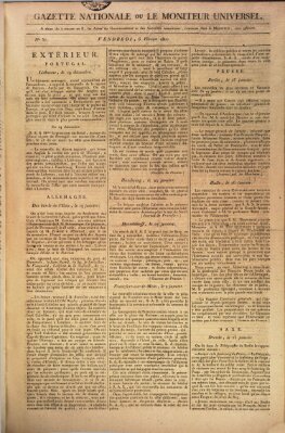 Gazette nationale, ou le moniteur universel (Le moniteur universel) Freitag 6. Februar 1807