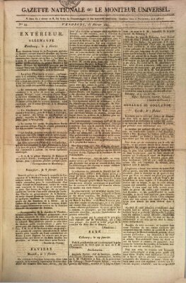 Gazette nationale, ou le moniteur universel (Le moniteur universel) Freitag 13. Februar 1807