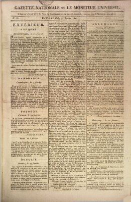 Gazette nationale, ou le moniteur universel (Le moniteur universel) Sonntag 22. Februar 1807