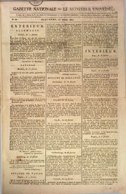 Gazette nationale, ou le moniteur universel (Le moniteur universel) Mittwoch 25. Februar 1807