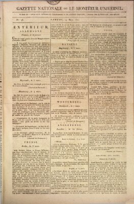 Gazette nationale, ou le moniteur universel (Le moniteur universel) Samstag 14. März 1807