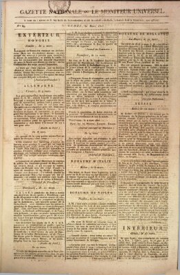 Gazette nationale, ou le moniteur universel (Le moniteur universel) Montag 30. März 1807