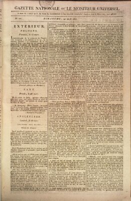 Gazette nationale, ou le moniteur universel (Le moniteur universel) Sonntag 12. April 1807