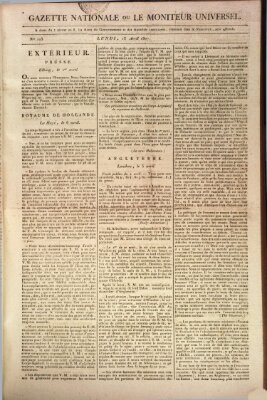 Gazette nationale, ou le moniteur universel (Le moniteur universel) Montag 13. April 1807