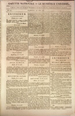 Gazette nationale, ou le moniteur universel (Le moniteur universel) Samstag 25. April 1807