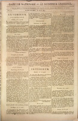 Gazette nationale, ou le moniteur universel (Le moniteur universel) Sonntag 26. April 1807