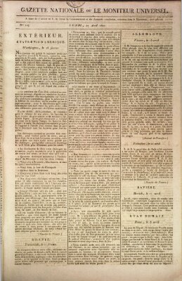 Gazette nationale, ou le moniteur universel (Le moniteur universel) Montag 27. April 1807