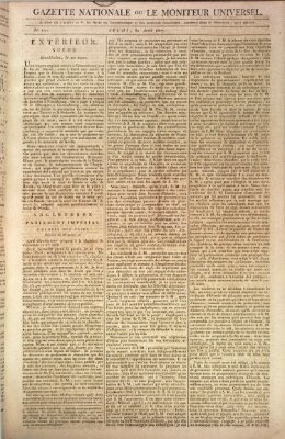 Gazette nationale, ou le moniteur universel (Le moniteur universel) Donnerstag 30. April 1807