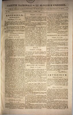 Gazette nationale, ou le moniteur universel (Le moniteur universel) Freitag 3. Juli 1807