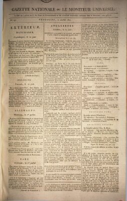 Gazette nationale, ou le moniteur universel (Le moniteur universel) Freitag 10. Juli 1807