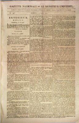 Gazette nationale, ou le moniteur universel (Le moniteur universel) Dienstag 14. Juli 1807