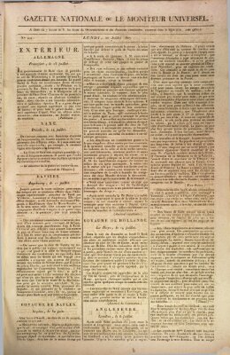 Gazette nationale, ou le moniteur universel (Le moniteur universel) Montag 20. Juli 1807