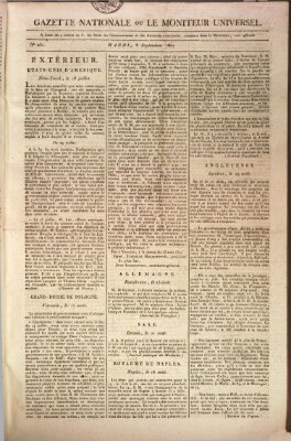 Gazette nationale, ou le moniteur universel (Le moniteur universel) Dienstag 8. September 1807