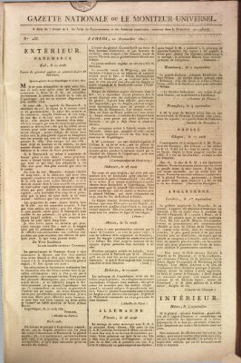 Gazette nationale, ou le moniteur universel (Le moniteur universel) Samstag 12. September 1807