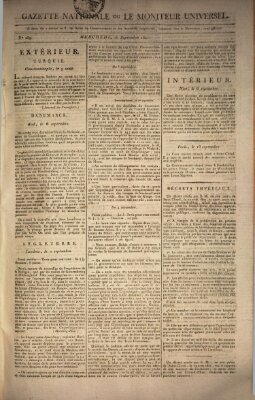 Gazette nationale, ou le moniteur universel (Le moniteur universel) Mittwoch 16. September 1807