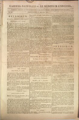 Gazette nationale, ou le moniteur universel (Le moniteur universel) Mittwoch 23. September 1807