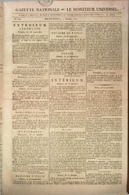 Gazette nationale, ou le moniteur universel (Le moniteur universel) Mittwoch 7. Oktober 1807