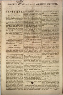 Gazette nationale, ou le moniteur universel (Le moniteur universel) Freitag 9. Oktober 1807