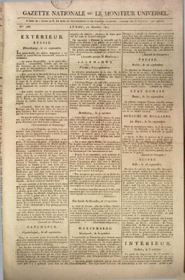 Gazette nationale, ou le moniteur universel (Le moniteur universel) Montag 12. Oktober 1807