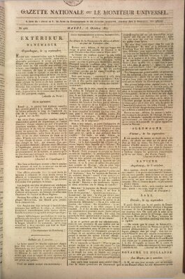 Gazette nationale, ou le moniteur universel (Le moniteur universel) Dienstag 13. Oktober 1807