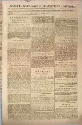 Gazette nationale, ou le moniteur universel (Le moniteur universel) Dienstag 20. Oktober 1807