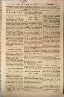 Gazette nationale, ou le moniteur universel (Le moniteur universel) Donnerstag 29. Oktober 1807