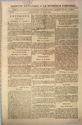 Gazette nationale, ou le moniteur universel (Le moniteur universel) Freitag 30. Oktober 1807