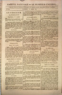 Gazette nationale, ou le moniteur universel (Le moniteur universel) Samstag 31. Oktober 1807