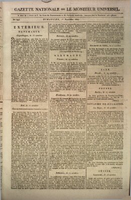 Gazette nationale, ou le moniteur universel (Le moniteur universel) Sonntag 1. November 1807