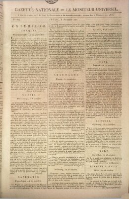 Gazette nationale, ou le moniteur universel (Le moniteur universel) Donnerstag 5. November 1807