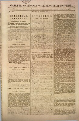 Gazette nationale, ou le moniteur universel (Le moniteur universel) Montag 9. November 1807