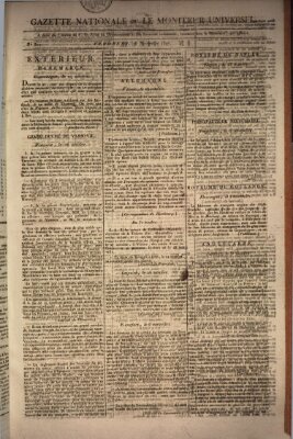 Gazette nationale, ou le moniteur universel (Le moniteur universel) Freitag 13. November 1807