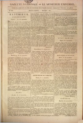 Gazette nationale, ou le moniteur universel (Le moniteur universel) Mittwoch 2. Dezember 1807