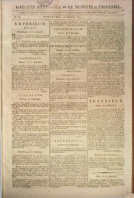 Gazette nationale, ou le moniteur universel (Le moniteur universel) Sonntag 13. Dezember 1807