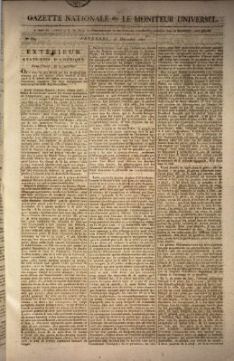 Gazette nationale, ou le moniteur universel (Le moniteur universel) Freitag 25. Dezember 1807