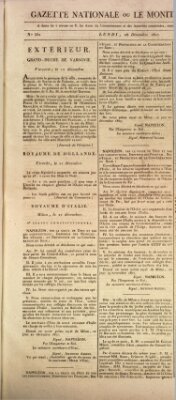Gazette nationale, ou le moniteur universel (Le moniteur universel) Montag 28. Dezember 1807