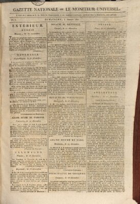 Gazette nationale, ou le moniteur universel (Le moniteur universel) Sonntag 3. Januar 1808