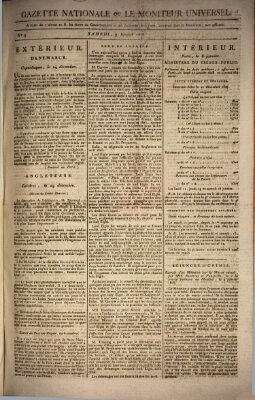 Gazette nationale, ou le moniteur universel (Le moniteur universel) Samstag 9. Januar 1808