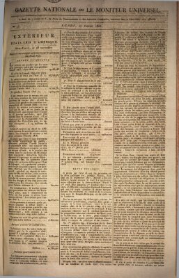 Gazette nationale, ou le moniteur universel (Le moniteur universel) Montag 25. Januar 1808