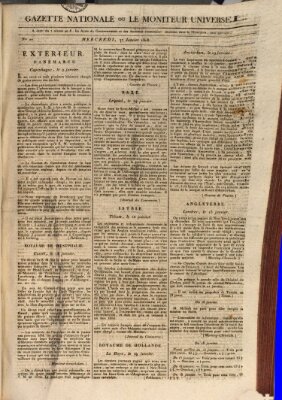 Gazette nationale, ou le moniteur universel (Le moniteur universel) Mittwoch 27. Januar 1808