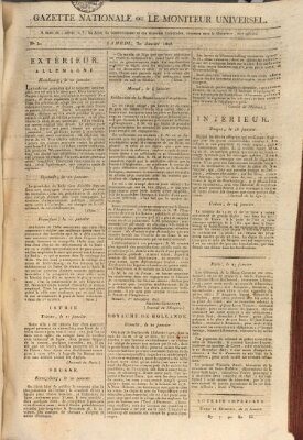 Gazette nationale, ou le moniteur universel (Le moniteur universel) Samstag 30. Januar 1808