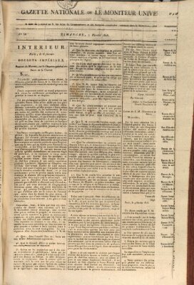 Gazette nationale, ou le moniteur universel (Le moniteur universel) Sonntag 7. Februar 1808