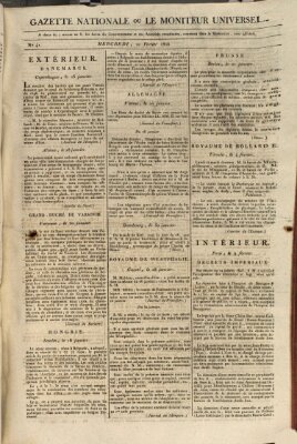 Gazette nationale, ou le moniteur universel (Le moniteur universel) Mittwoch 10. Februar 1808