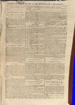 Gazette nationale, ou le moniteur universel (Le moniteur universel) Donnerstag 11. Februar 1808