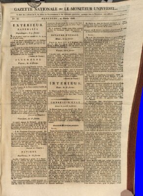 Gazette nationale, ou le moniteur universel (Le moniteur universel) Mittwoch 24. Februar 1808